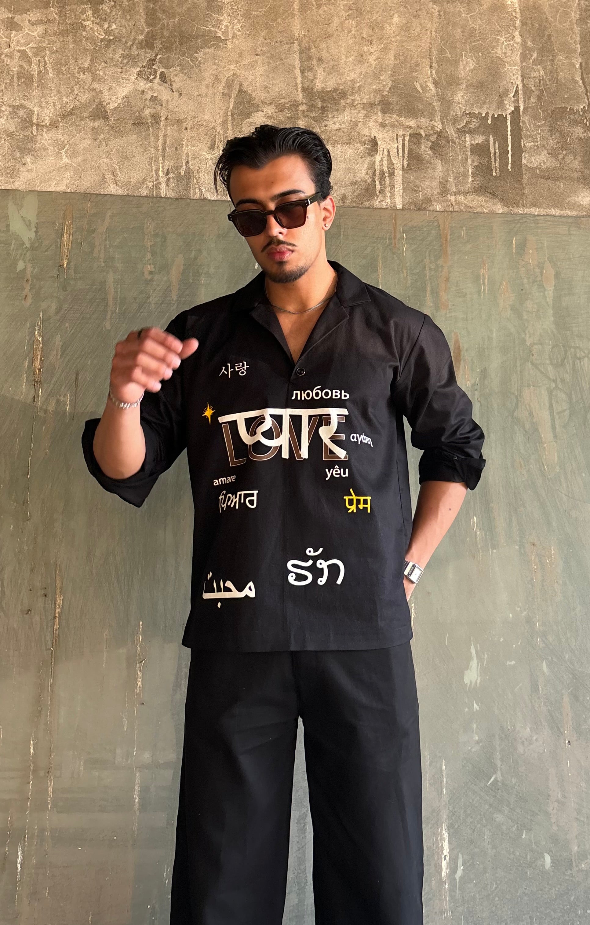 Pyaar Black Shirt