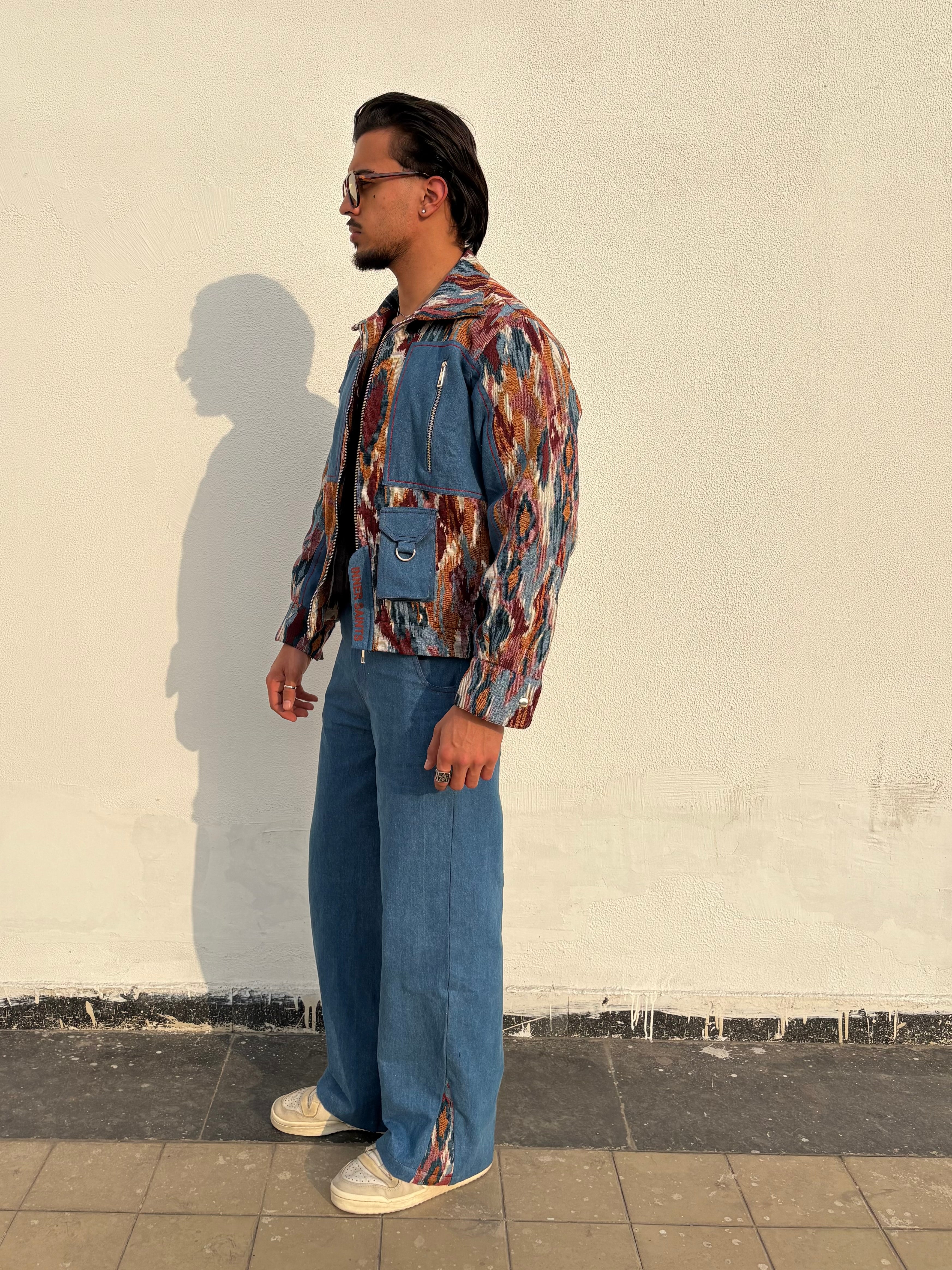 Ikkat Denim Co-ord Set