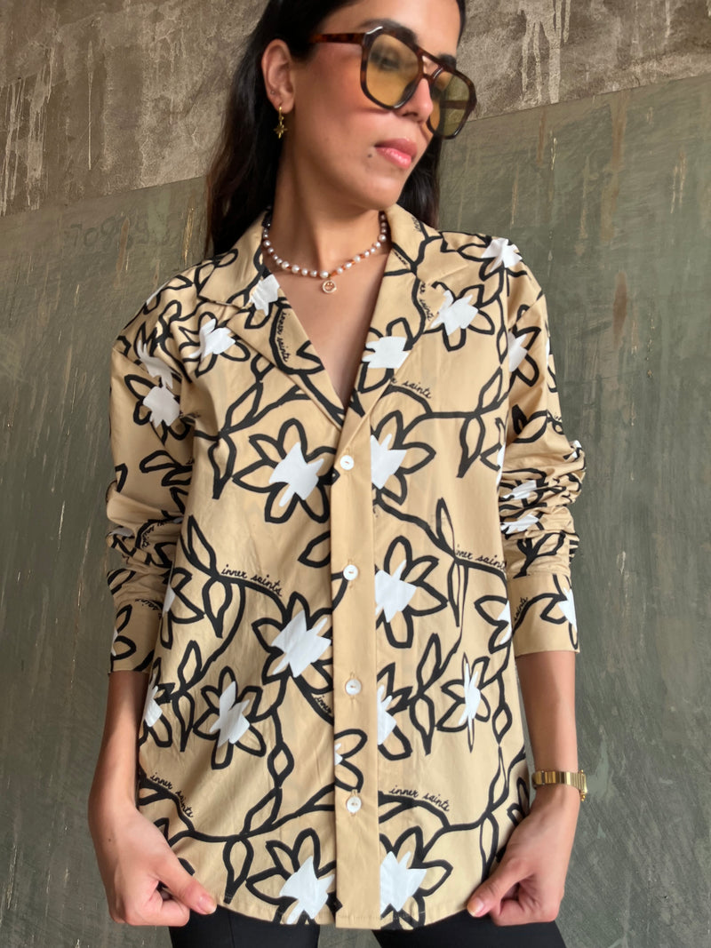 Beige Full Printed Shirt