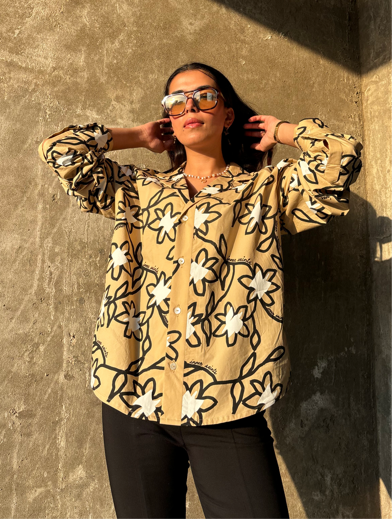 Beige Full Printed Shirt