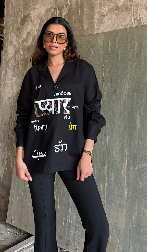 Pyaar Black Shirt