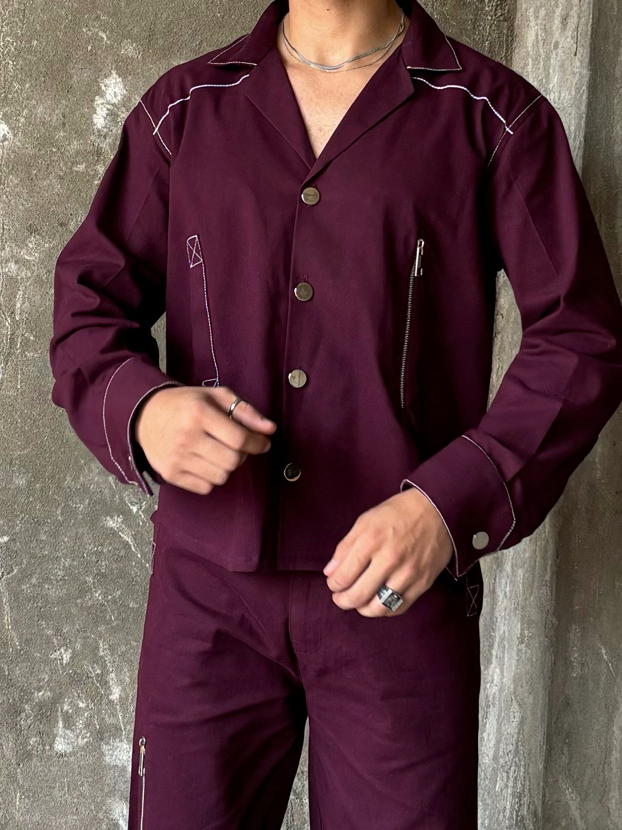 Old Wine Detailed Co-ord Set