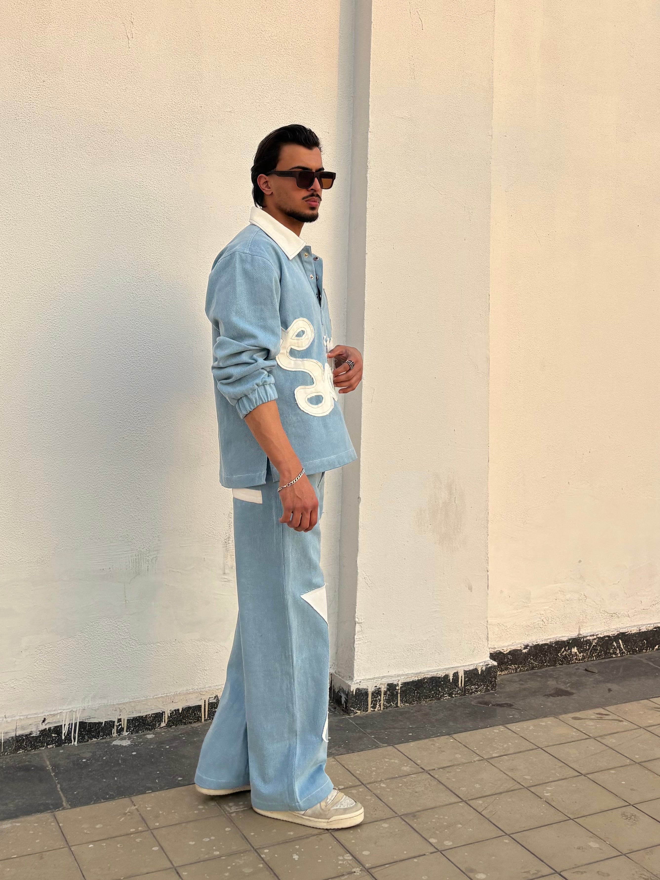 90's Ice Blue Denim Co-ord Set