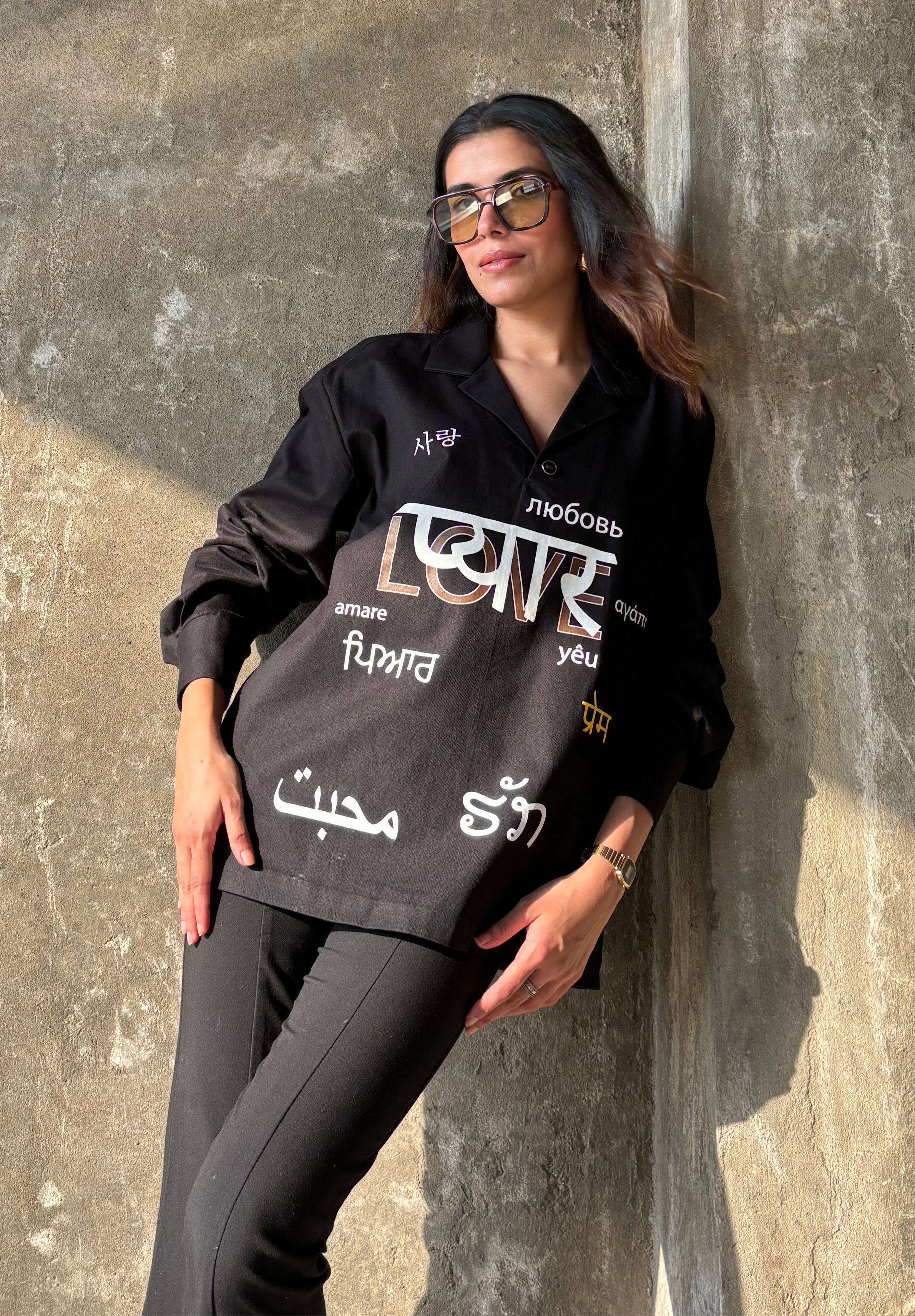 Pyaar Black Shirt