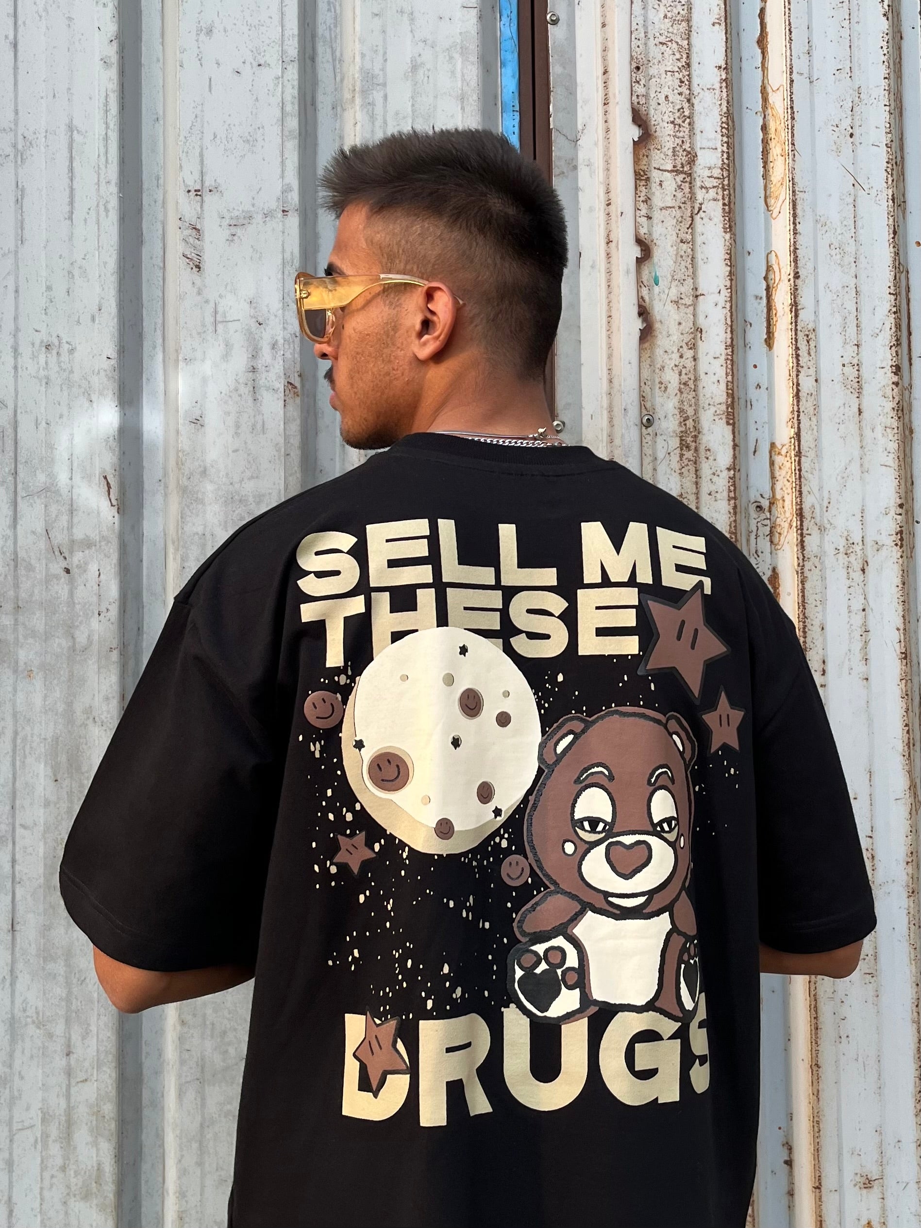 Sell Me The Drugs Black Oversized T-Shirt