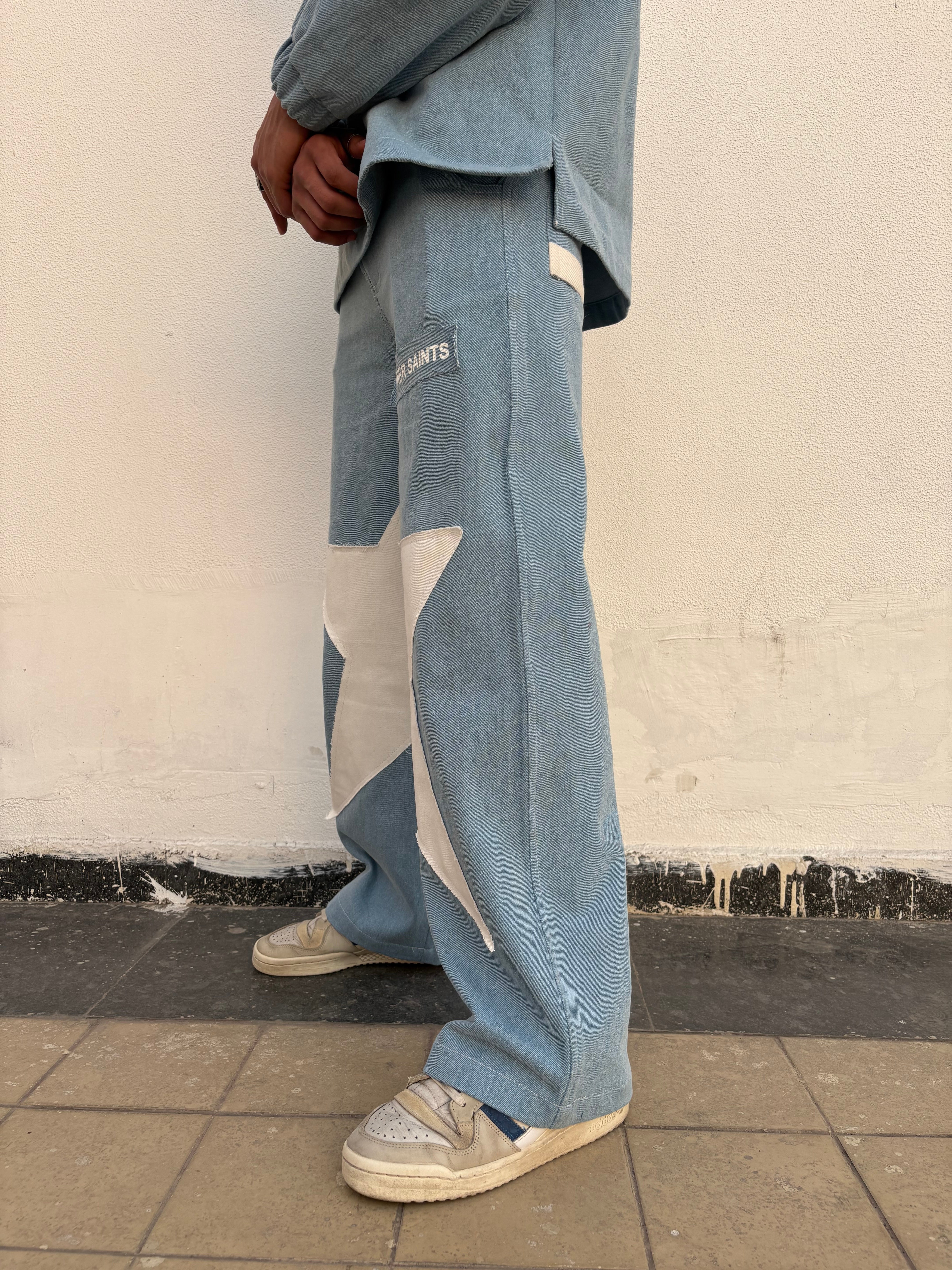 90's Ice Blue Denim Co-ord Set