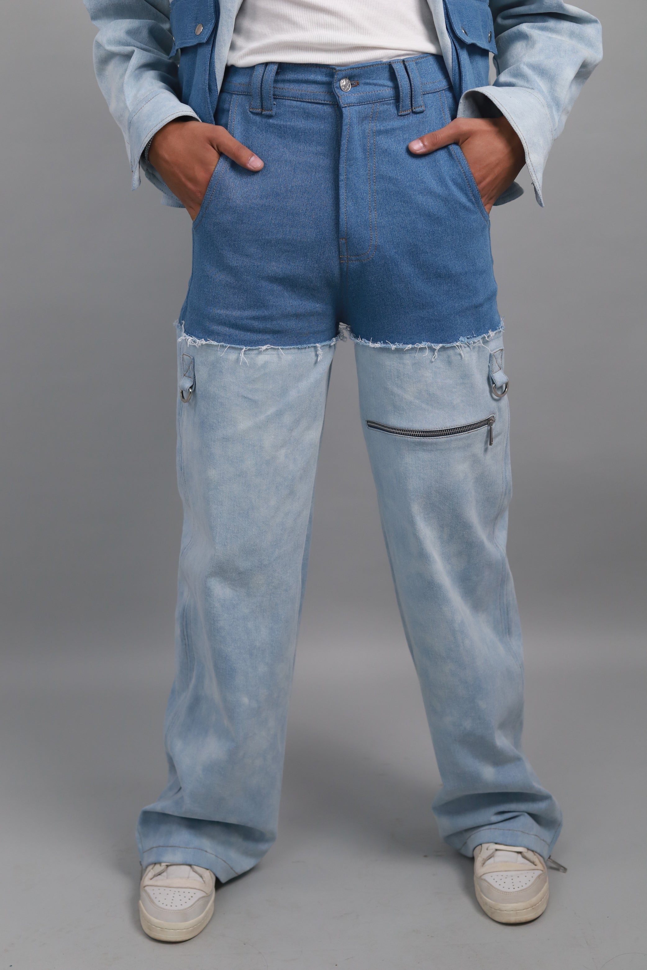 Unisex Dual wide Leg Jeans