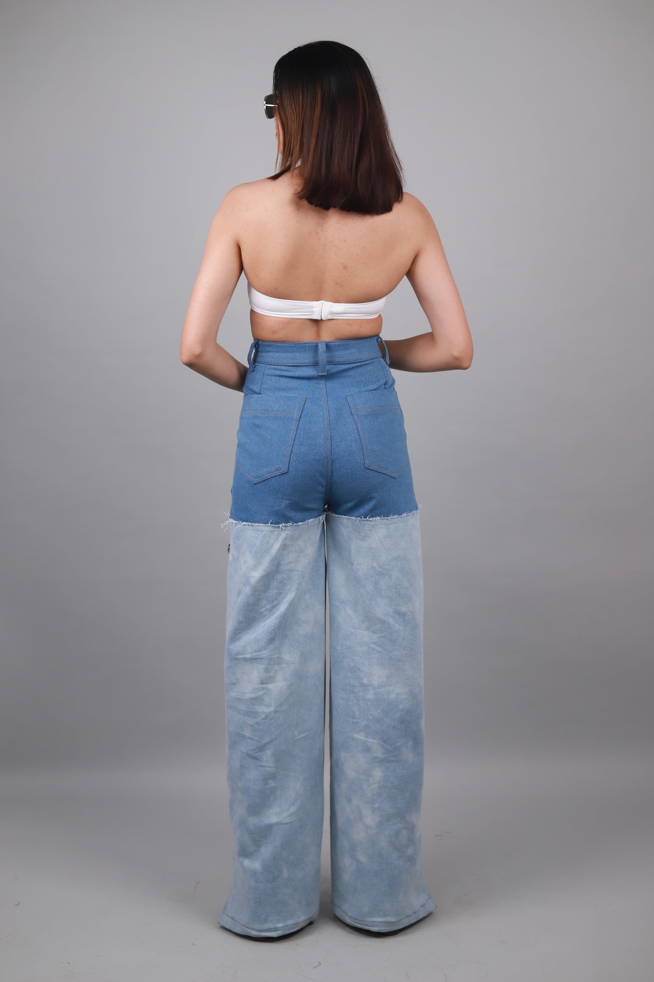 Unisex Dual wide Leg Jeans