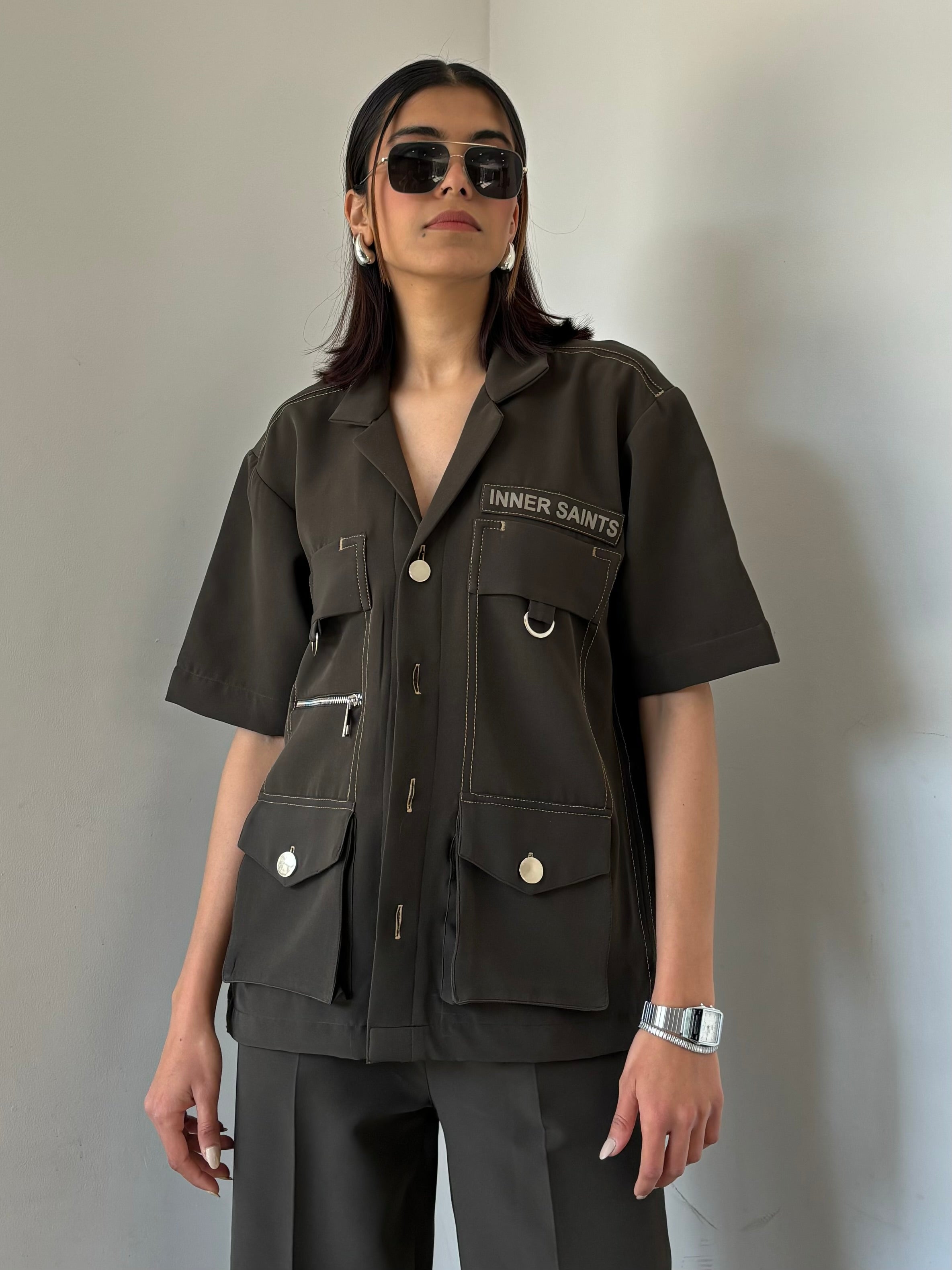 Dark Olive Co-ord Set