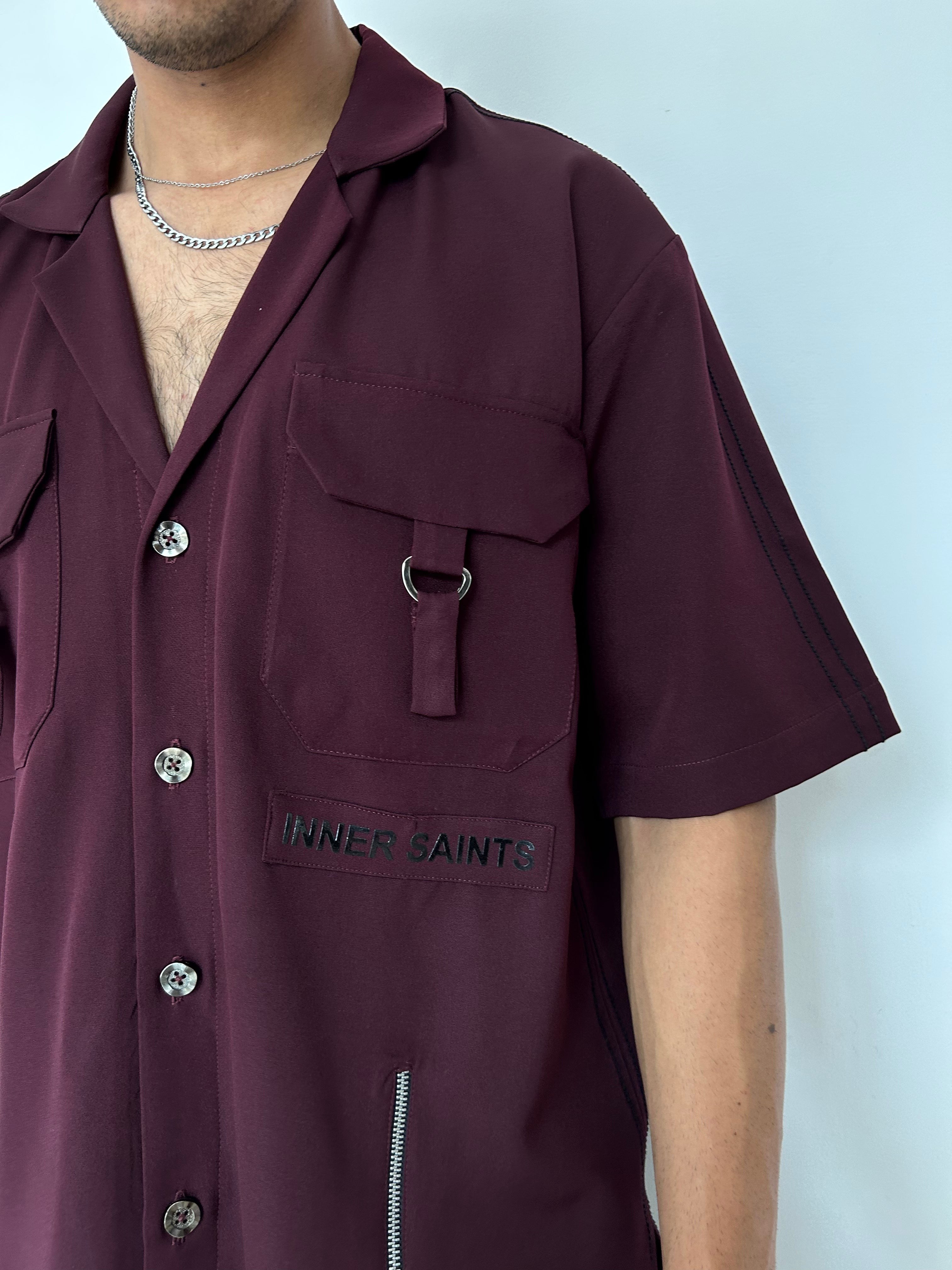 Wine Shirt & Pant Co-ord Set