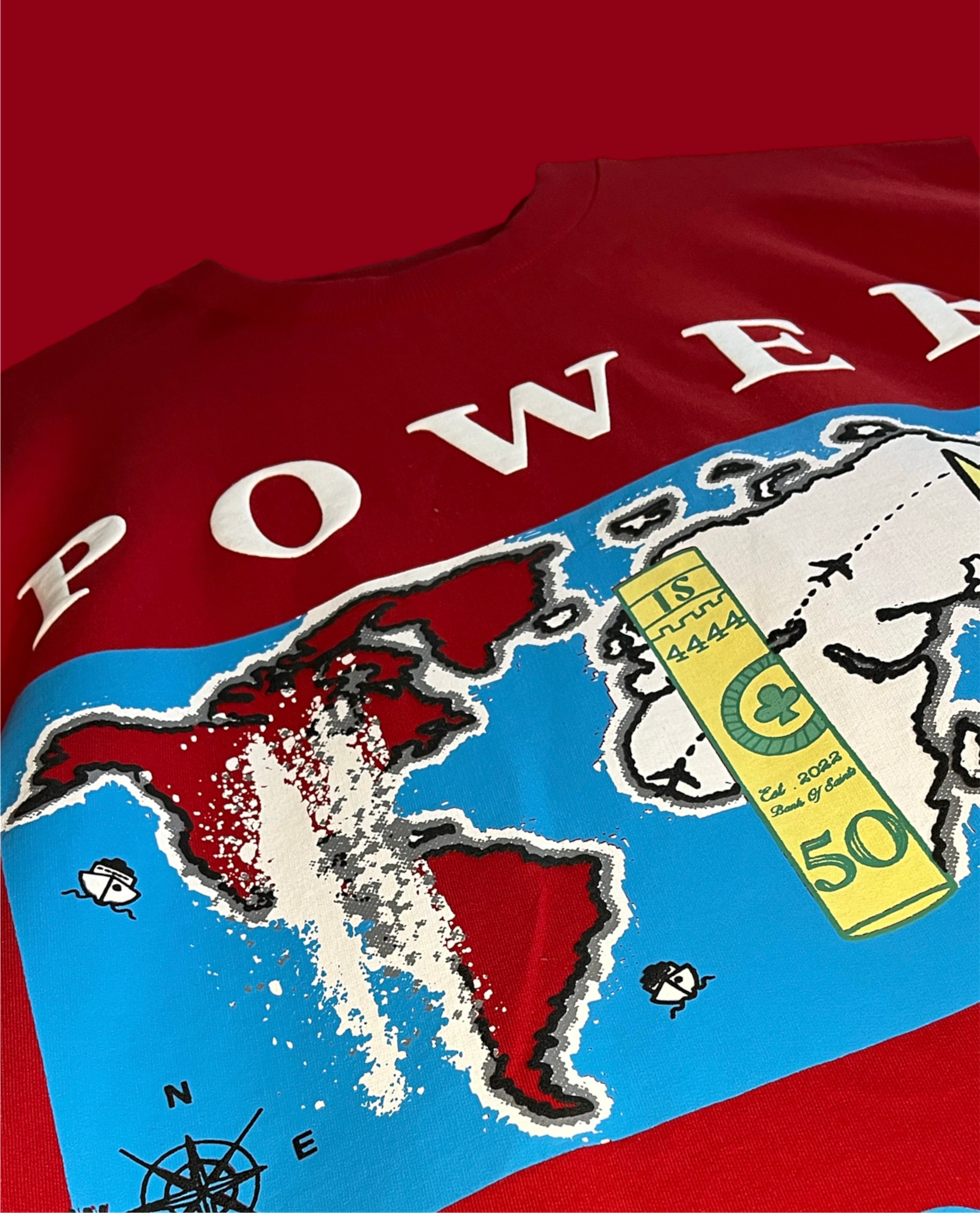 Power Not Culturally Correct Red Oversized T-shirt