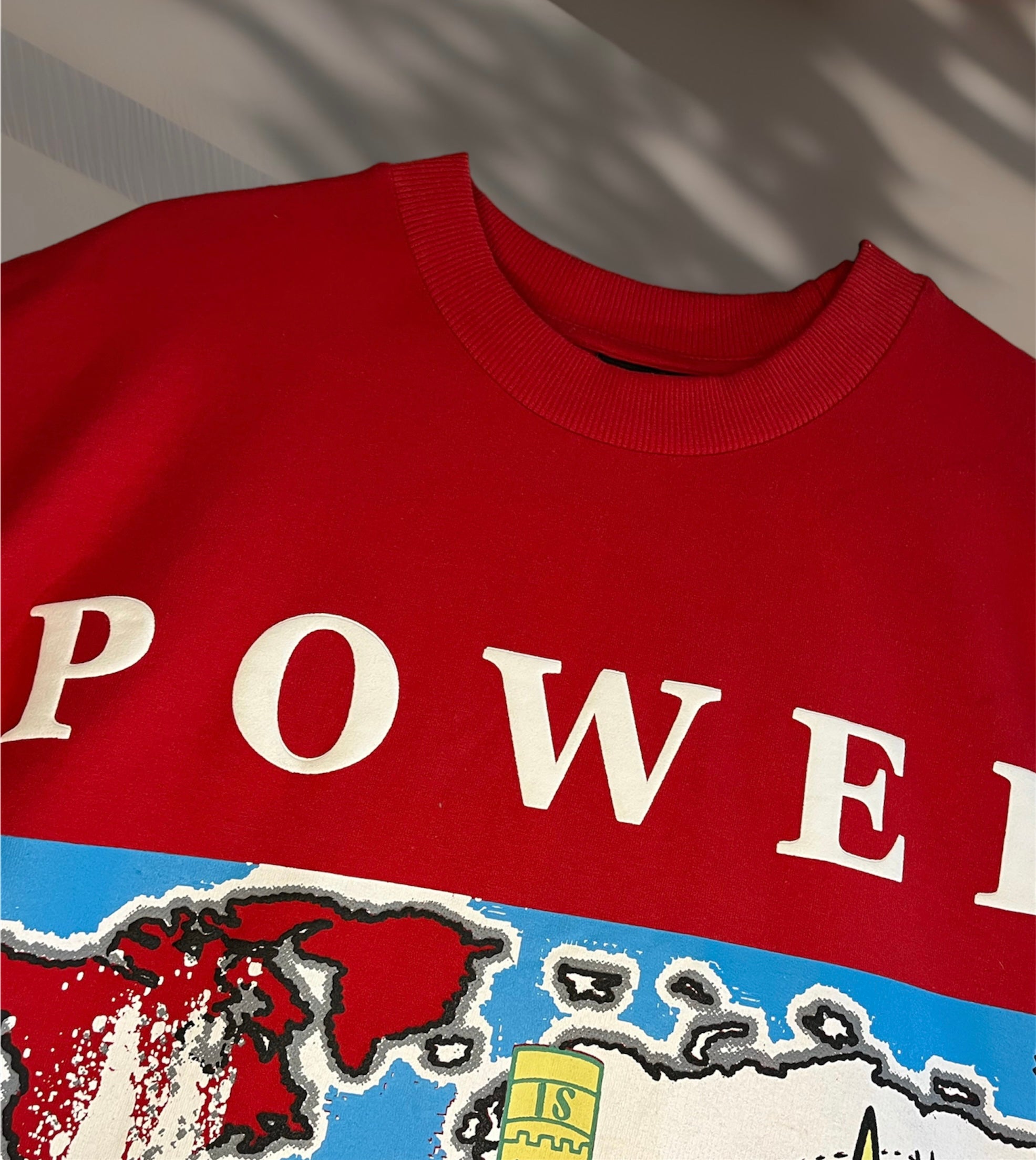 Power Not Culturally Correct Red Oversized T-shirt