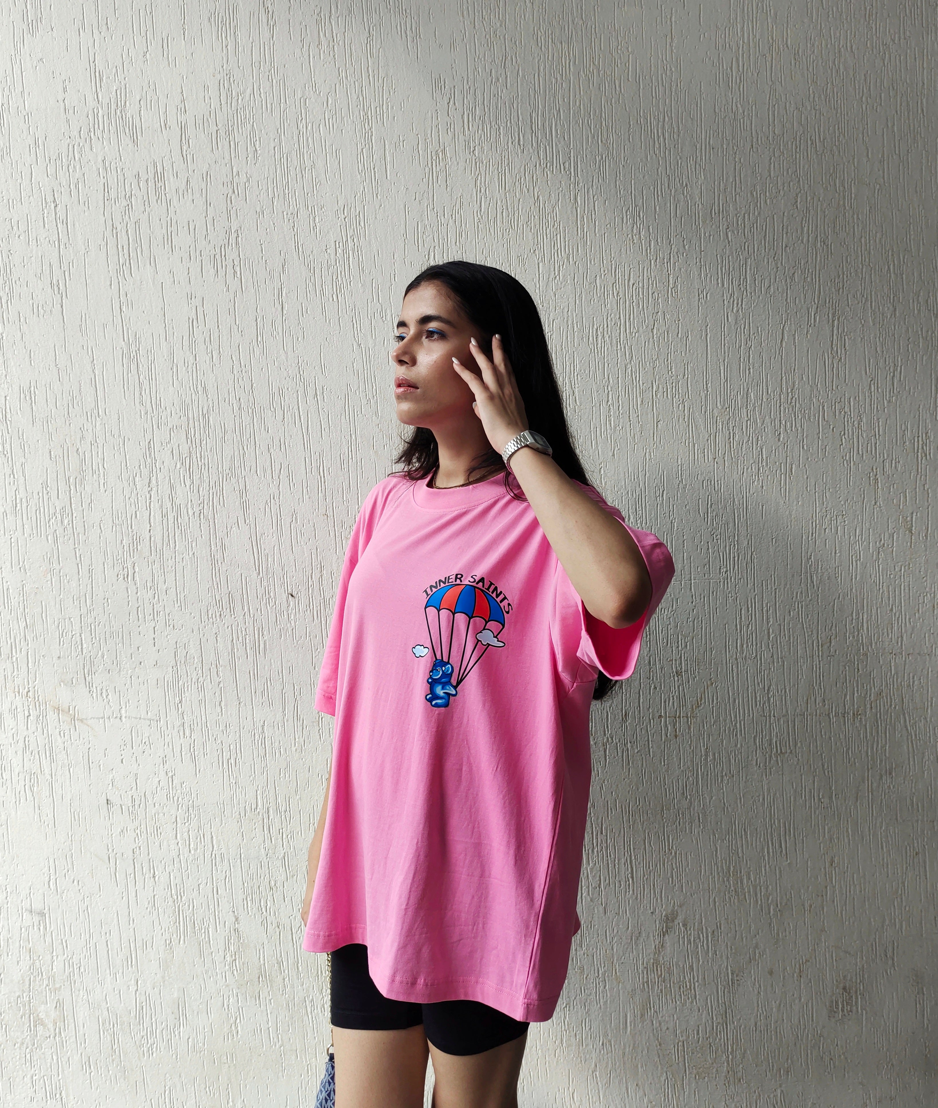 Youth Influencer Pink Oversized Tshirt